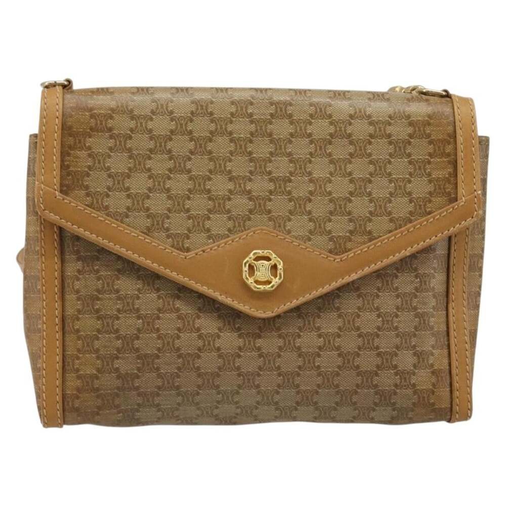 Celine Macadam Shoulder Bag Beige